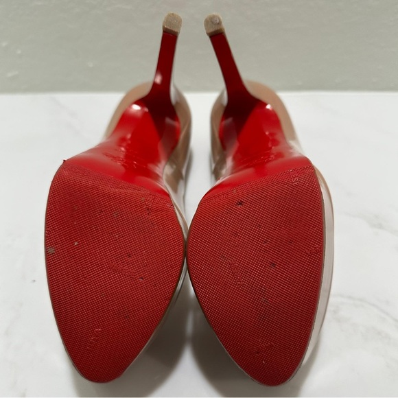 Updates Photos-Nude Patent used but in good condition Christian Louboutin Pumps. - Picture 5 of 11
